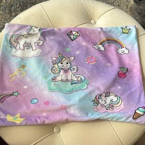 Unicorn Dreams Toddler Soft Velvet Pillow Case